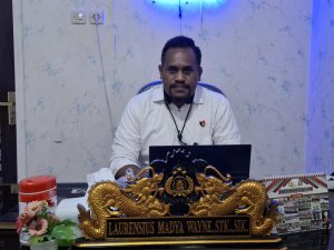 Kasat Reskrim Polres Kep Yapen, AKP Laurensius M Wayne, saat ditemui awak media di Ruang Kerjanya, Senjn (7/9/2026).
